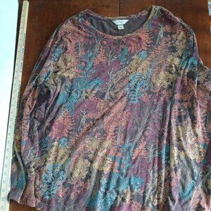 Christopher & Banks size 1X autumn-print shirt